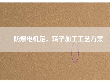 防爆電機定、轉子加工工藝方桉