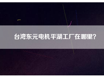 臺灣東元電機平湖工廠在哪里？