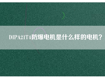 DIPA21T4防爆電機是什么樣的電機？