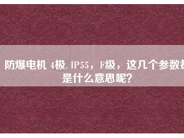 防爆電機(jī) 4極, IP55，F(xiàn)級(jí)，這幾個(gè)參數(shù)都是什么意思呢？