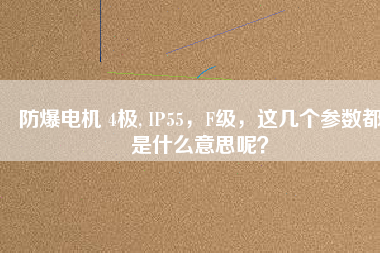 防爆電機(jī) 4極, IP55，F(xiàn)級，這幾個參數(shù)都是什么意思呢？