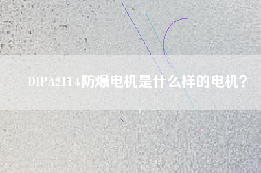 DIPA21T4防爆電機(jī)是什么樣的電機(jī)？